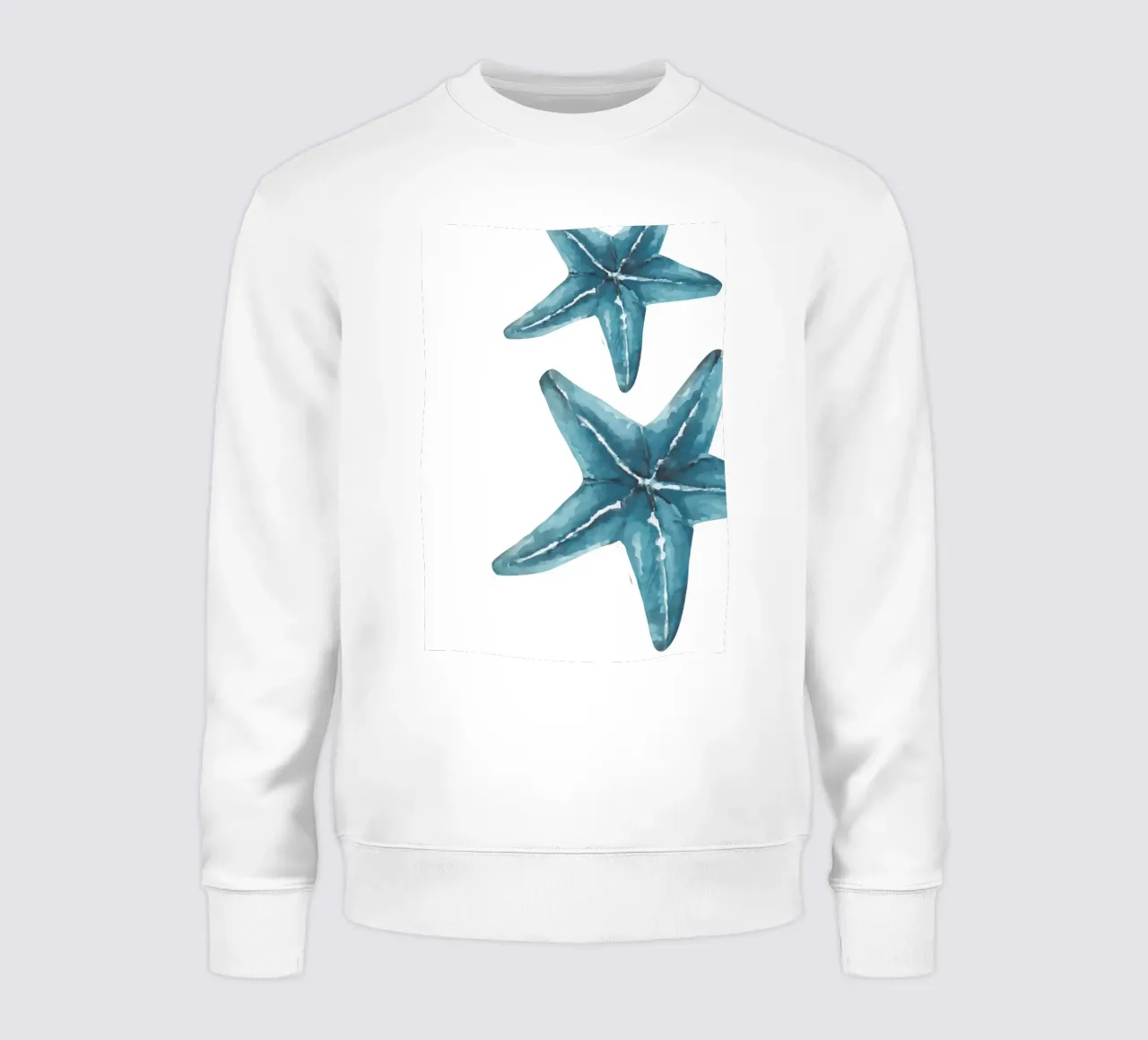 Blue Starfish Watercolor Marine Life Poster sweatshirt by dawnthesea