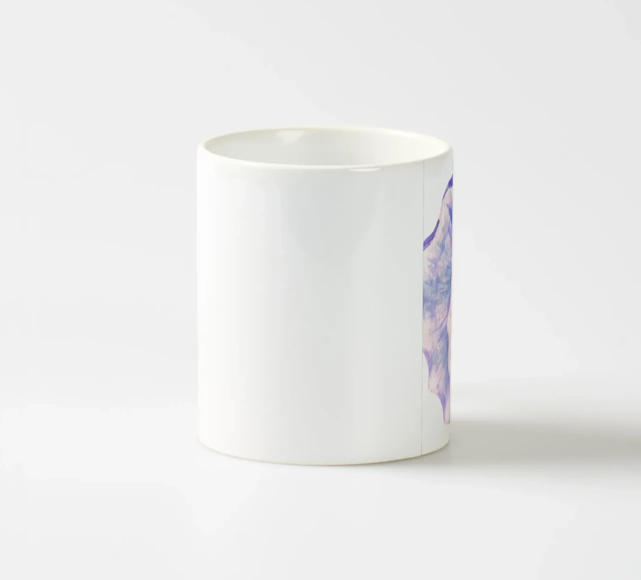 Poster Nautilus Shell acquerello blu e viola tazza in ceramica da dawnthesea