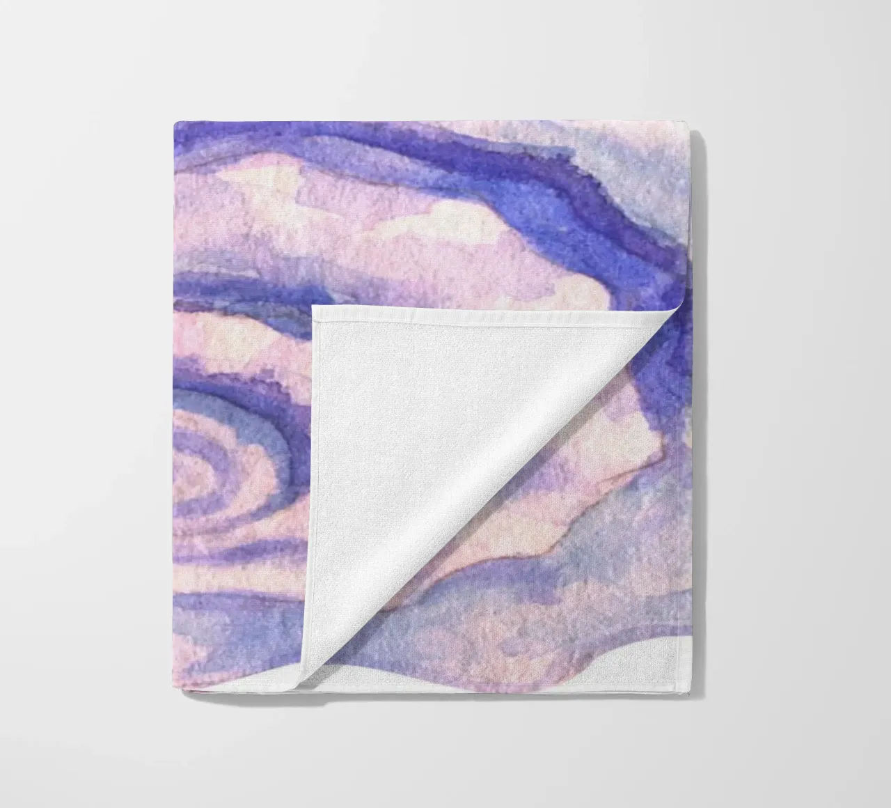 Poster Nautilus Shell acquerello blu e viola telo mare da dawnthesea