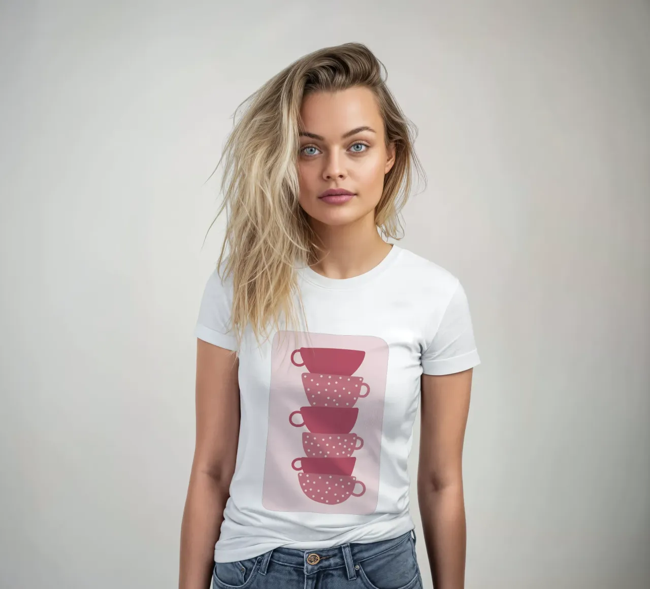 Tassen women's fitted t-shirt by Mia Nissen