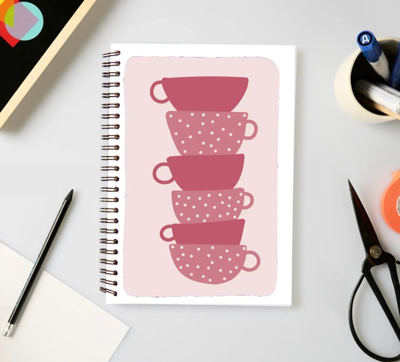 Tassen spiral notebook by Mia Nissen