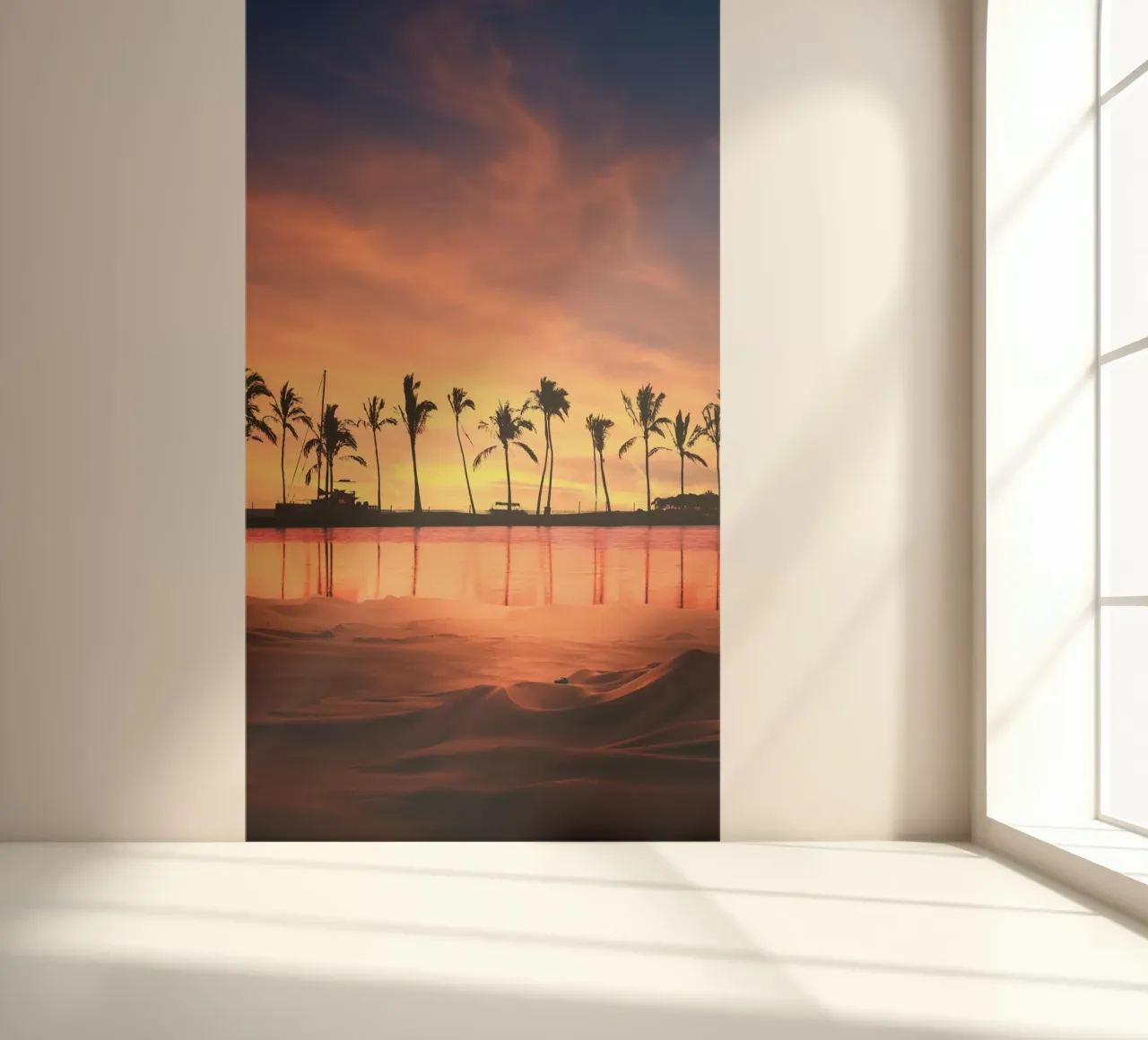Tramonto tropicale con palme carta da parati fotografica da Berwies Artwork