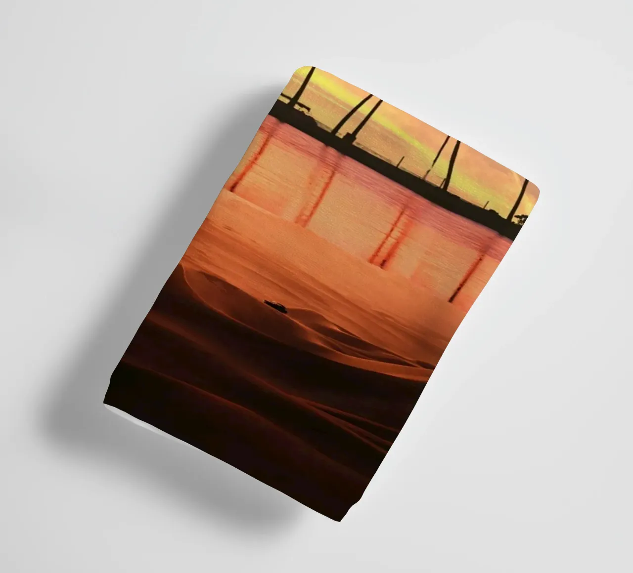 Tramonto tropicale con palme asciugamano da bagno da Berwies Artwork