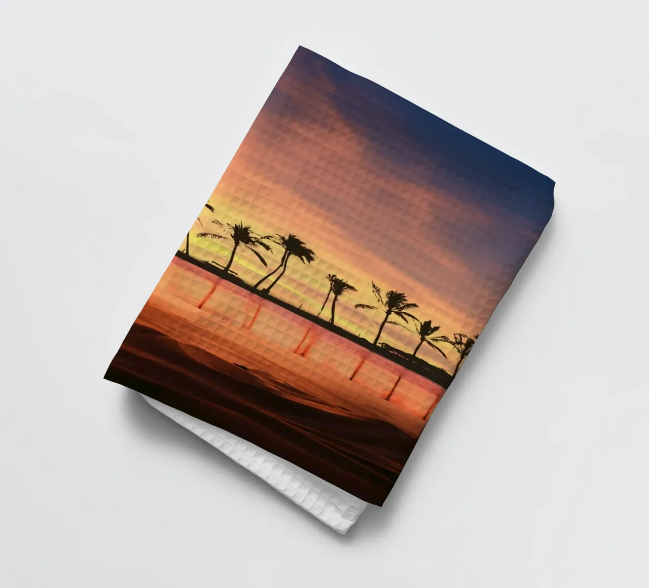 Tramonto tropicale con palme canovaccio da cucina da Berwies Artwork
