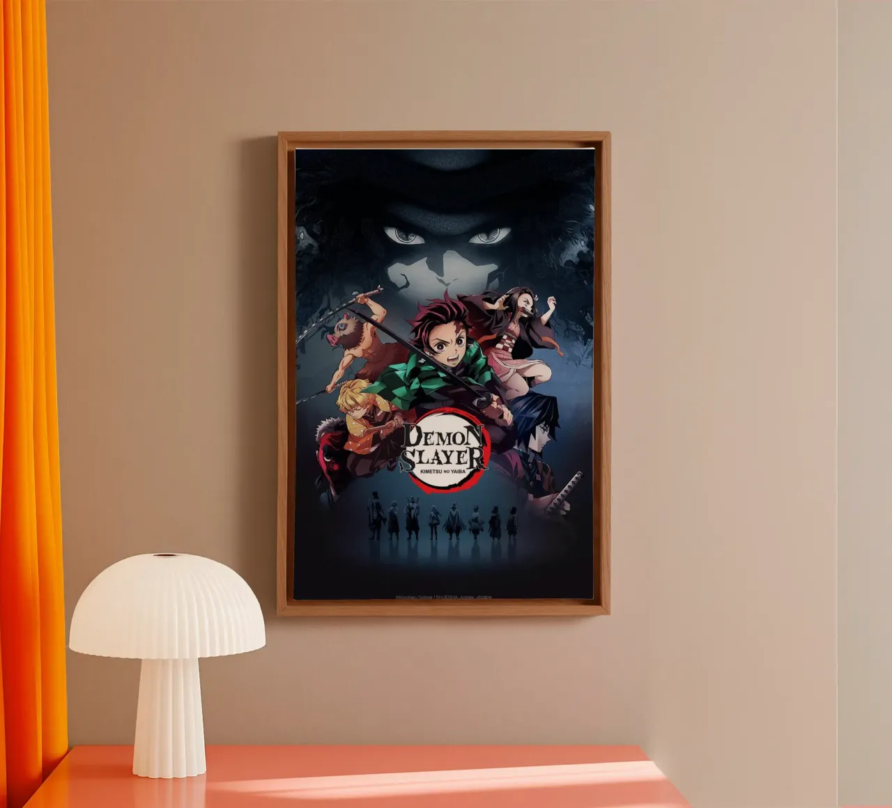 De beroemde anime canvas met Baklijst van withandname