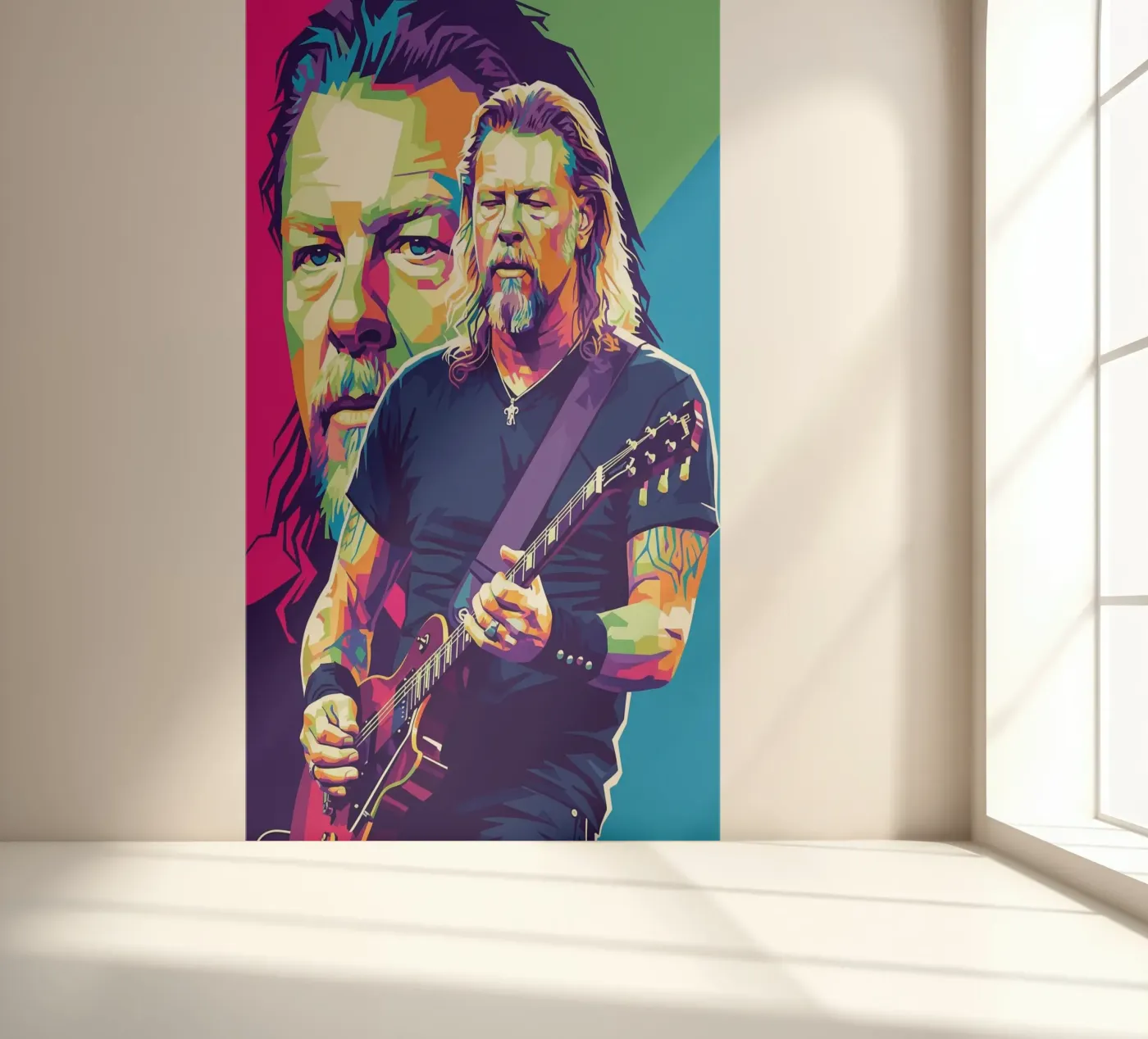 James Hetfield performance fotobehang van Hantamrata
