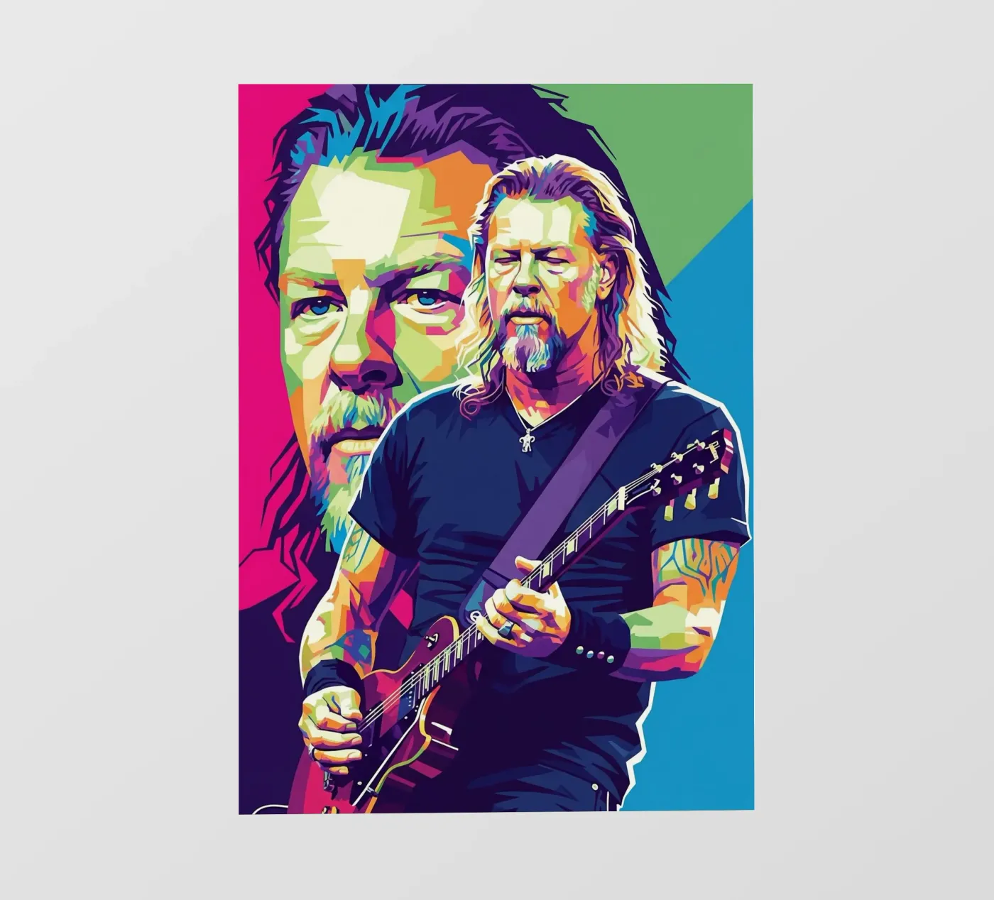 James Hetfield performance fotobehang van Hantamrata