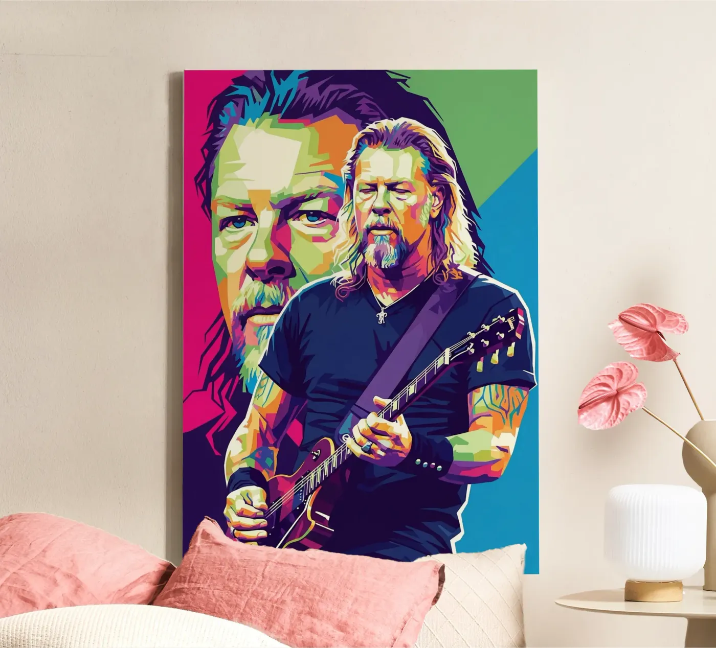 James Hetfield performance tela da Hantamrata