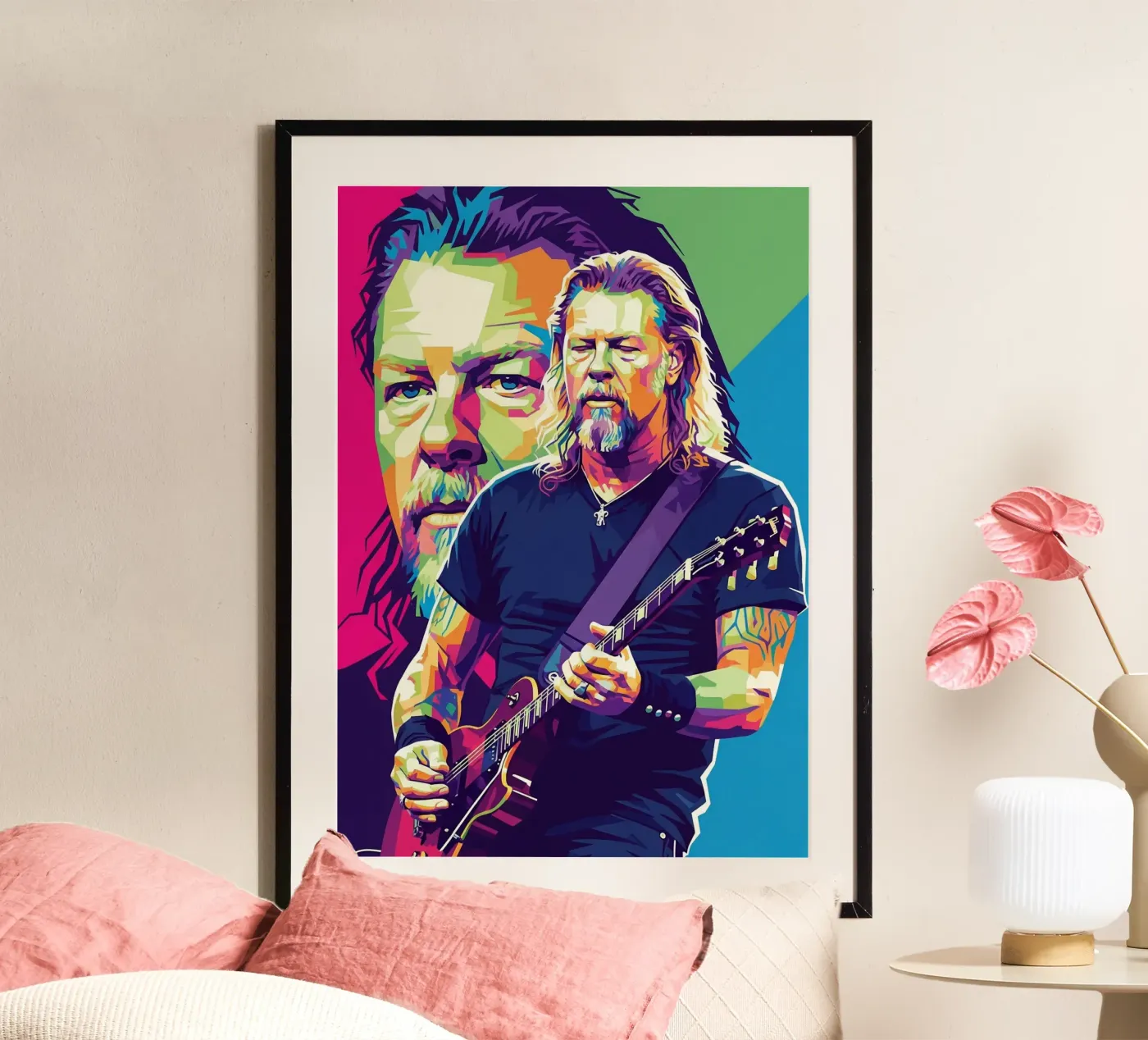 James Hetfield performance poster van Hantamrata