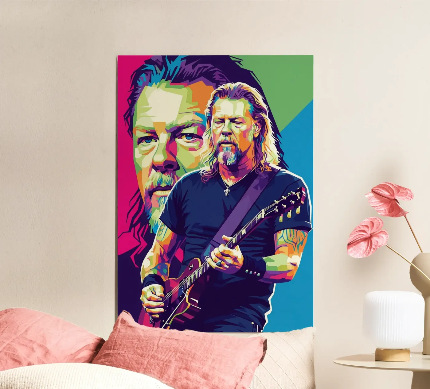 James Hetfield performance poster van Hantamrata