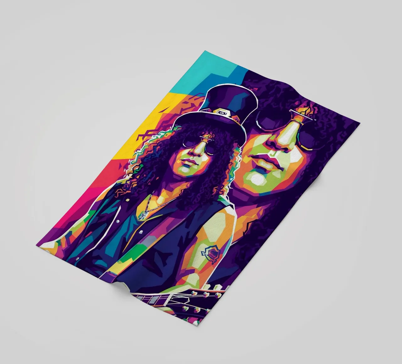 Slash - WPAP art style (1) strandhanddoek van Hantamrata