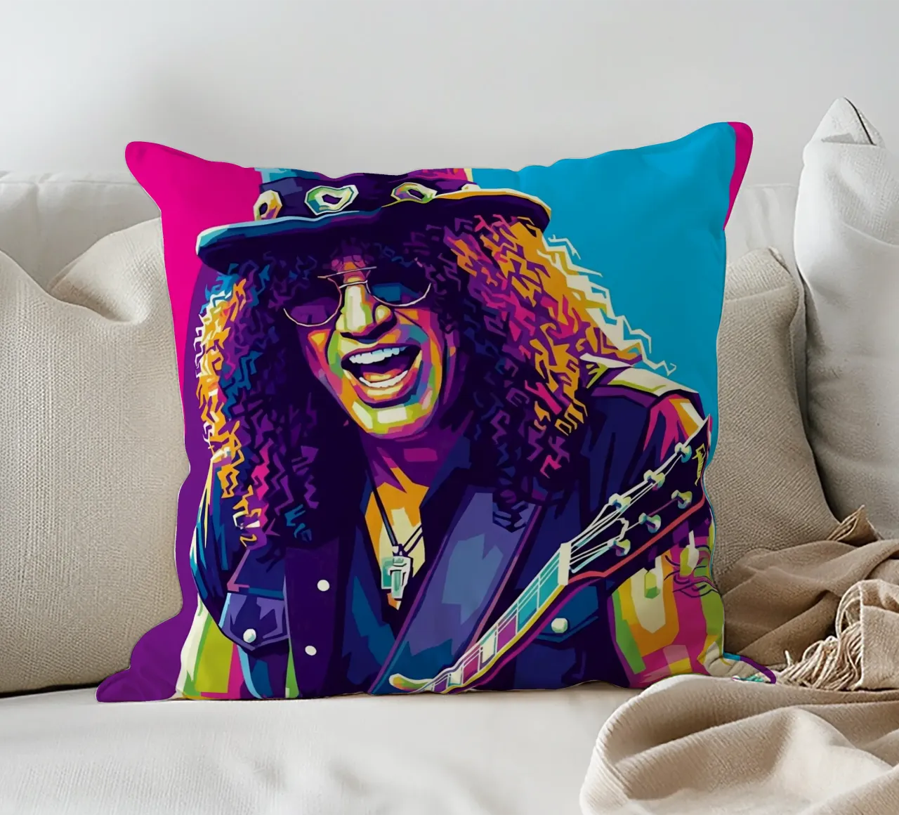 Slash - WPAP art style (2) Kissen von Hantamrata