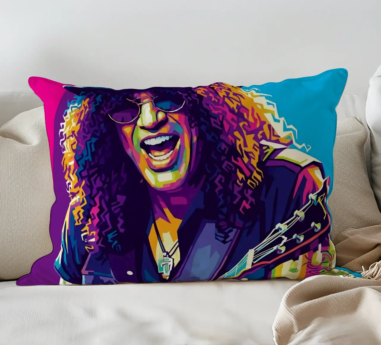 Slash - WPAP art style (2) Kissen von Hantamrata