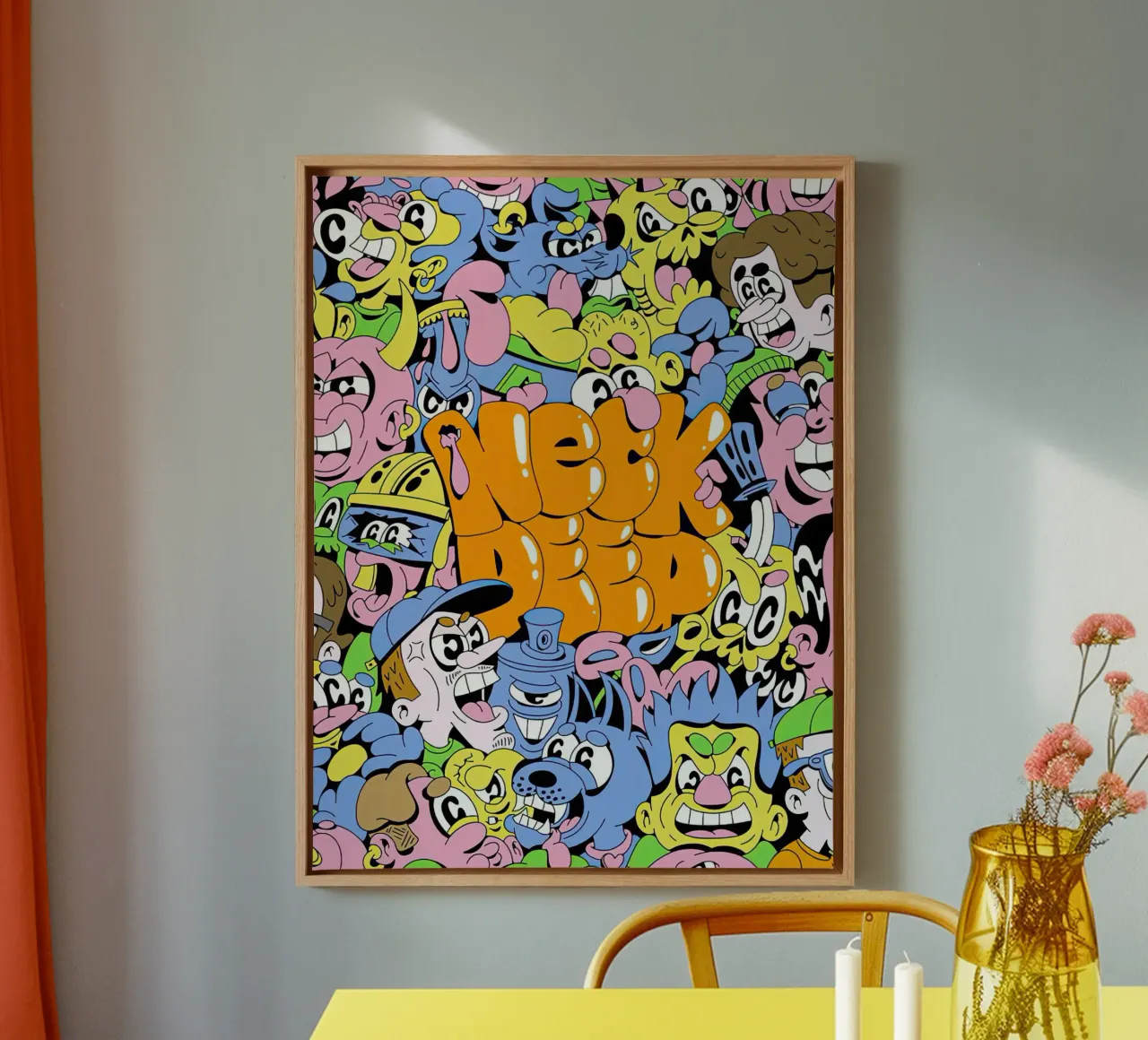 Neck Deep tela con Cornice a cassetta da Musadad Shop