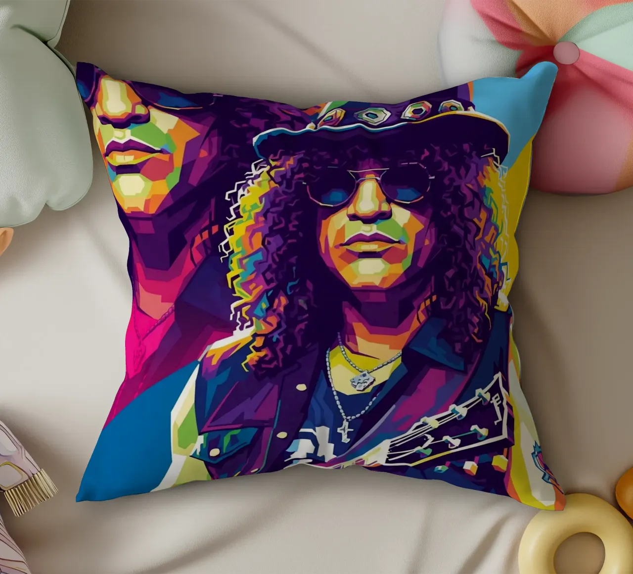 Slash - WPAP art style (6) decorative cushion by Hantamrata