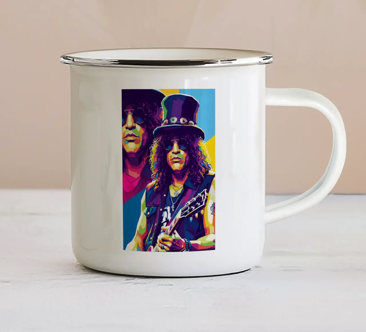 Slash - WPAP art style (6) enamel mug by Hantamrata