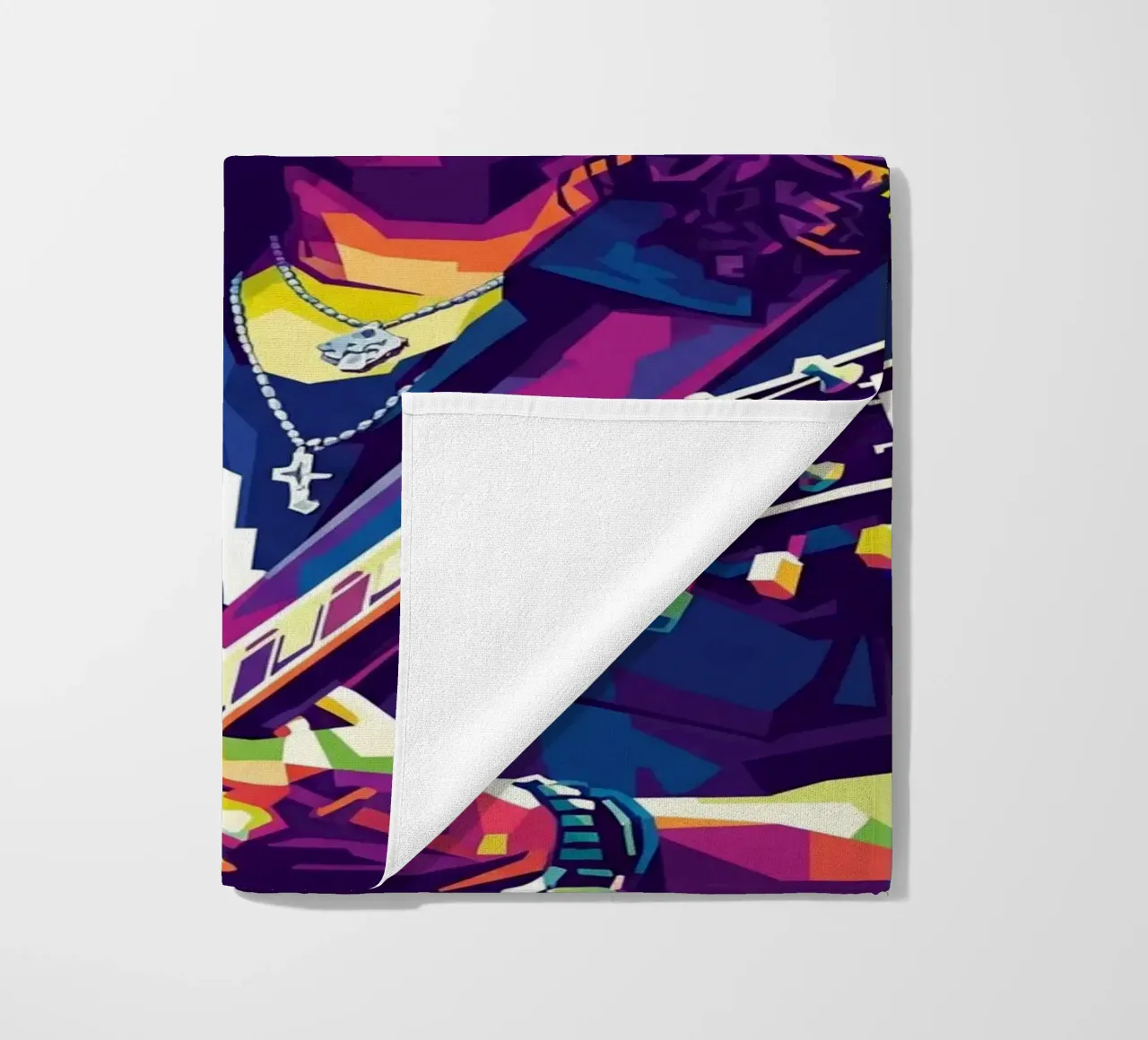 Slash - WPAP art style (6) beach towel by Hantamrata