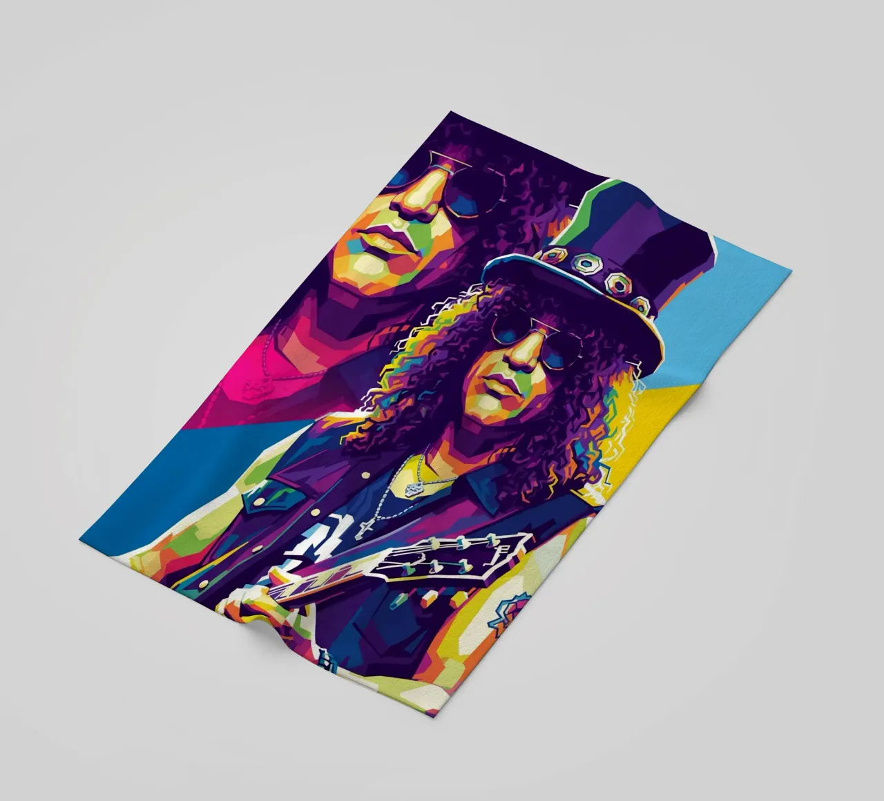 Slash - WPAP art style (6) beach towel by Hantamrata