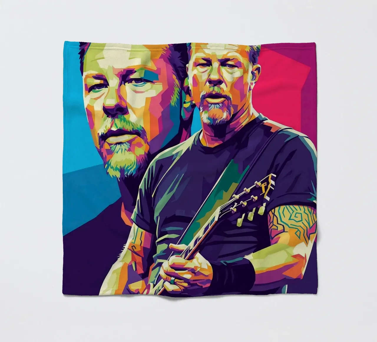 James Hetfield- WPAP art style Fleecedecke von Hantamrata