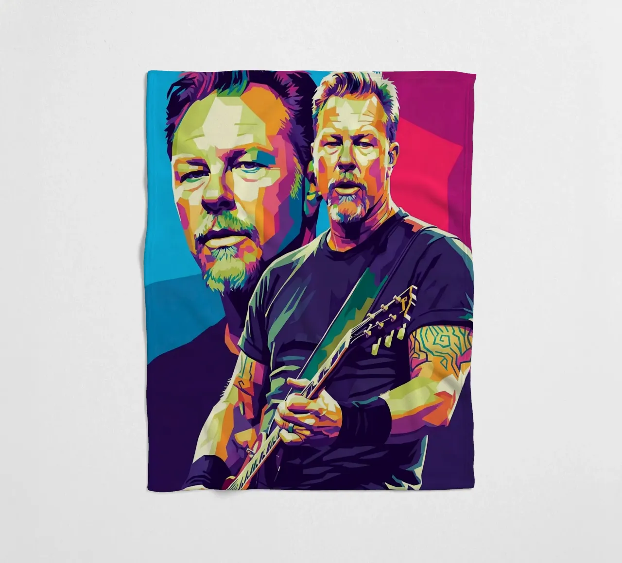 James Hetfield- WPAP art style Fleecedecke von Hantamrata