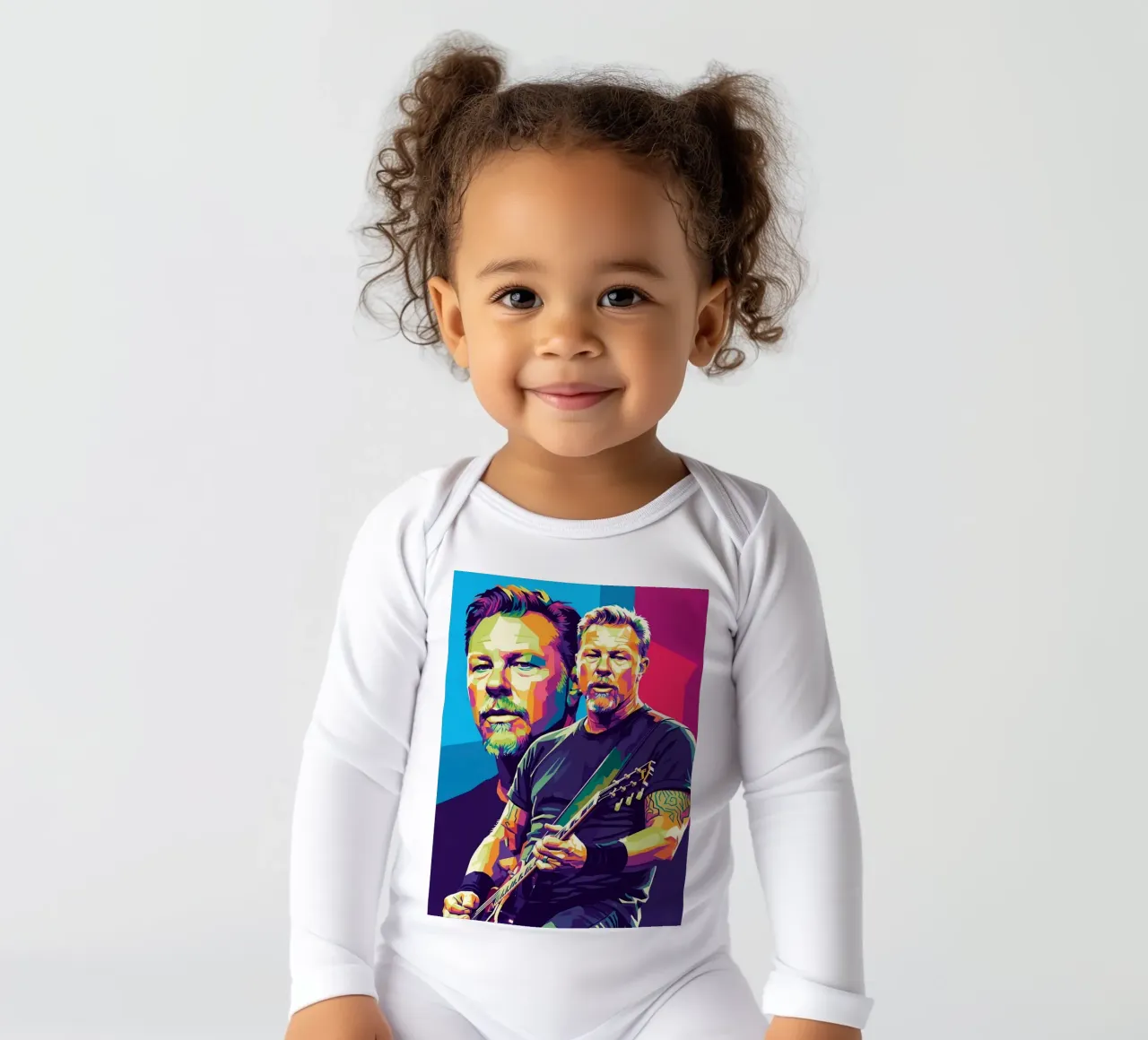 James Hetfield- WPAP art style body neonato maniche lunghe da Hantamrata