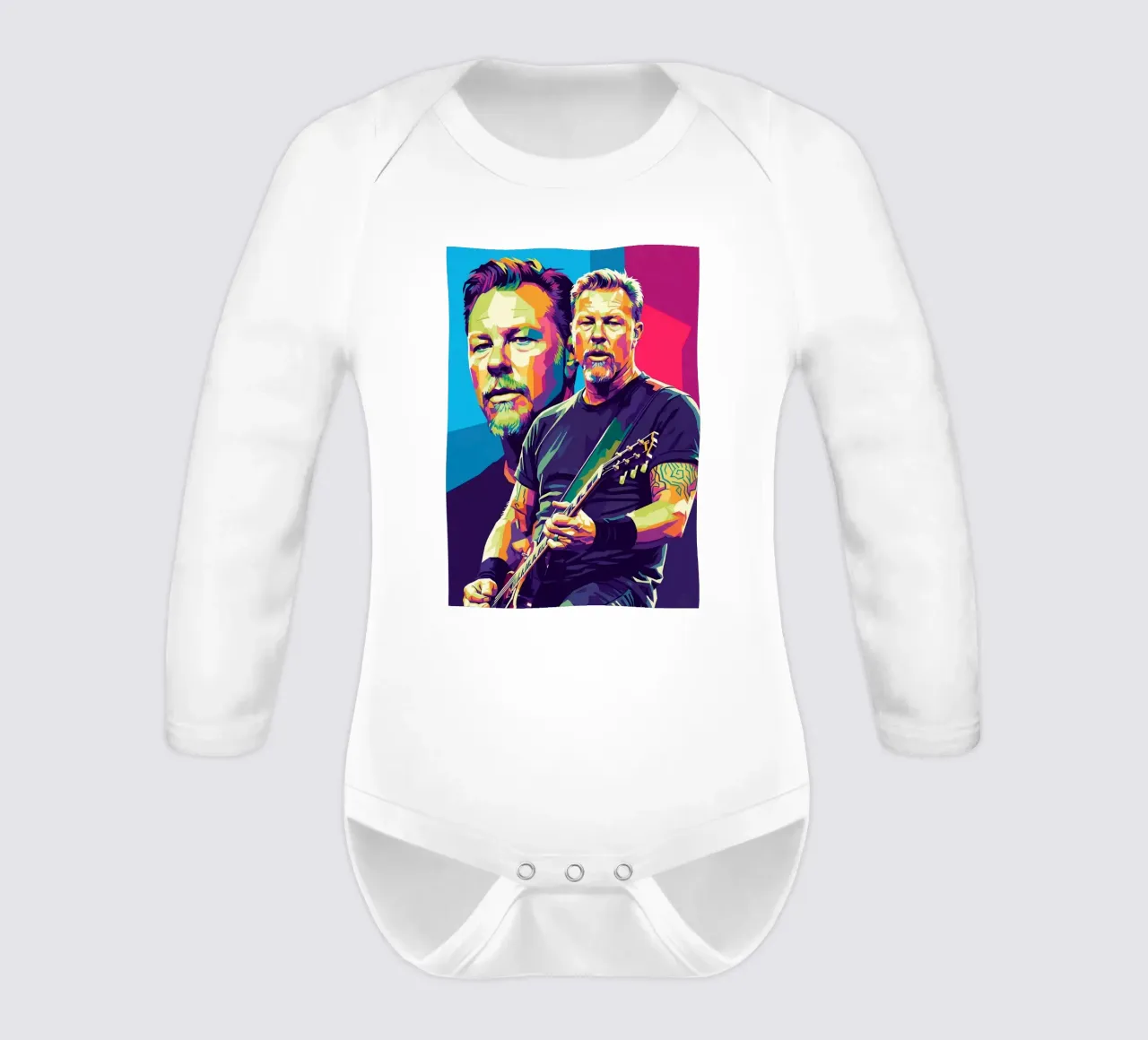James Hetfield- WPAP art style body neonato maniche lunghe da Hantamrata
