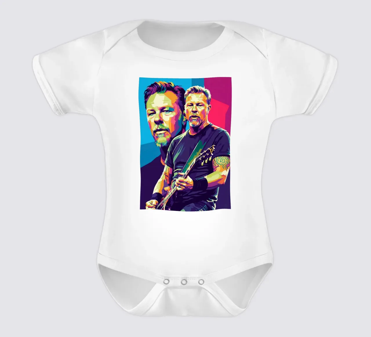 James Hetfield- WPAP art style Kurzarm Babybody von Hantamrata