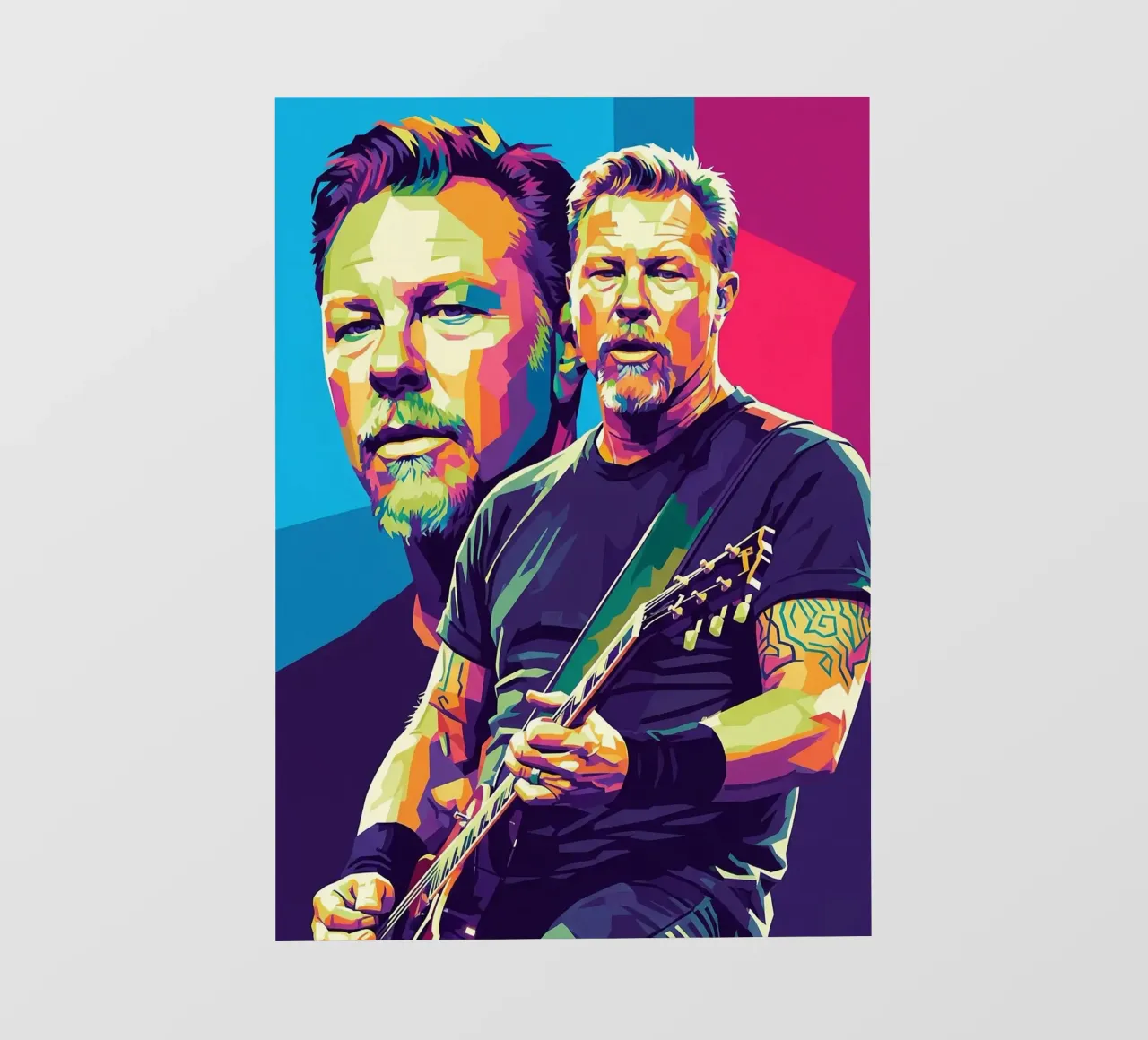 James Hetfield- WPAP art style papel para pared de Hantamrata