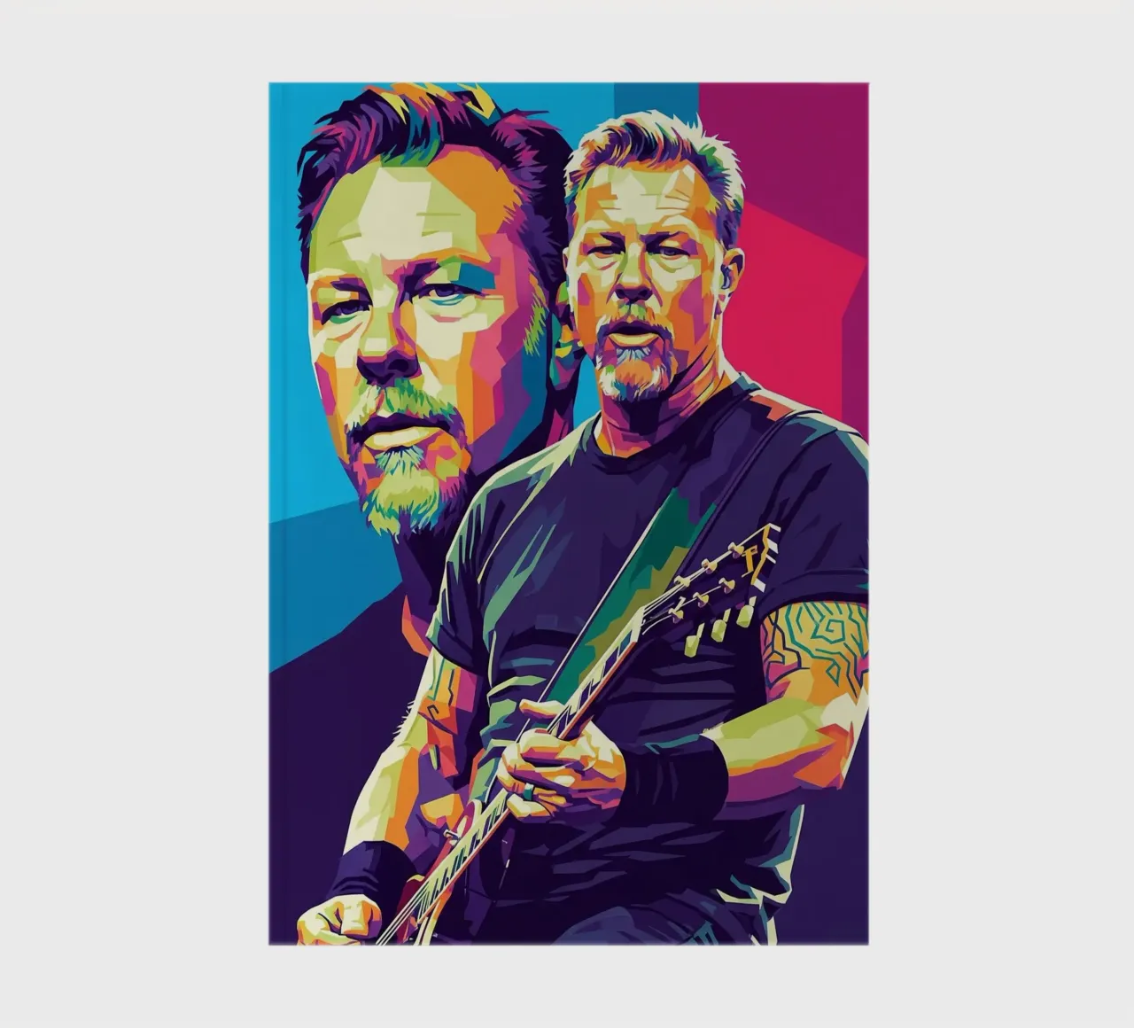James Hetfield- WPAP art style notebook by Hantamrata