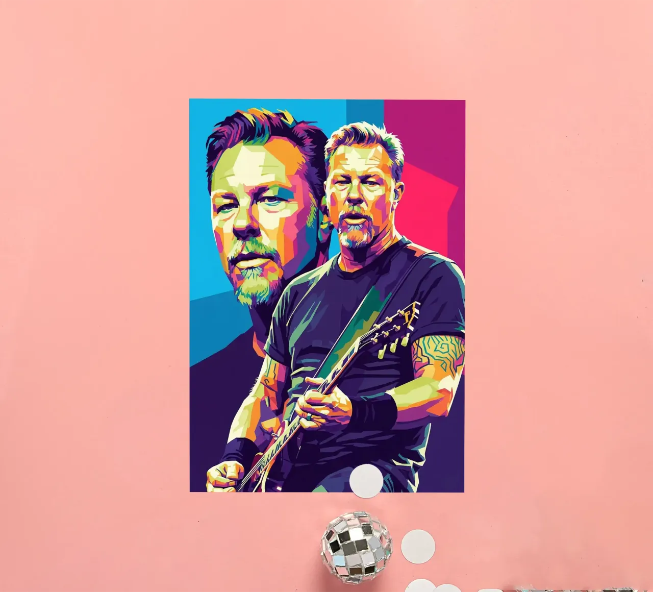 James Hetfield- WPAP art style adesivo da Hantamrata