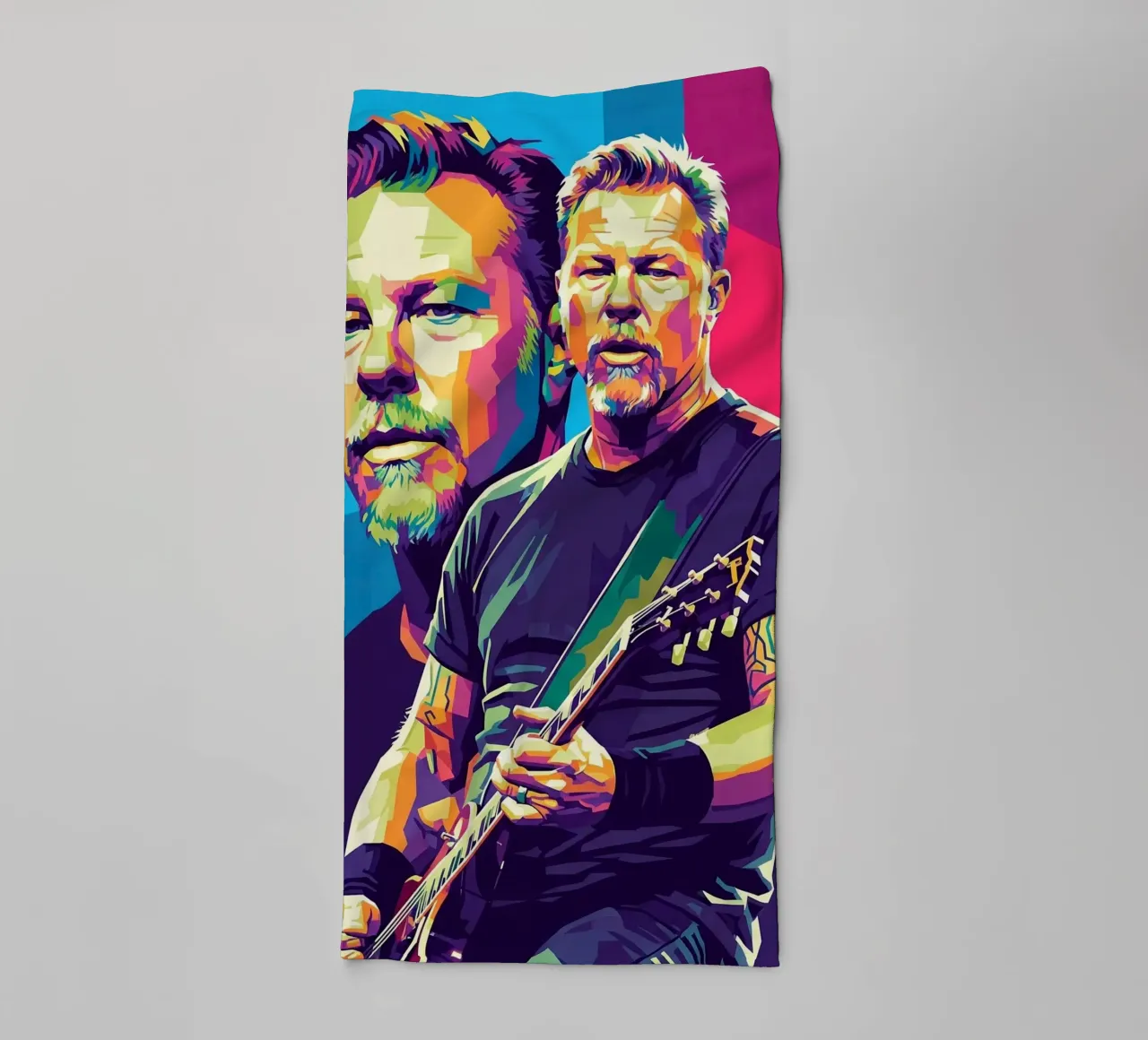 James Hetfield- WPAP art style Handtuch von Hantamrata