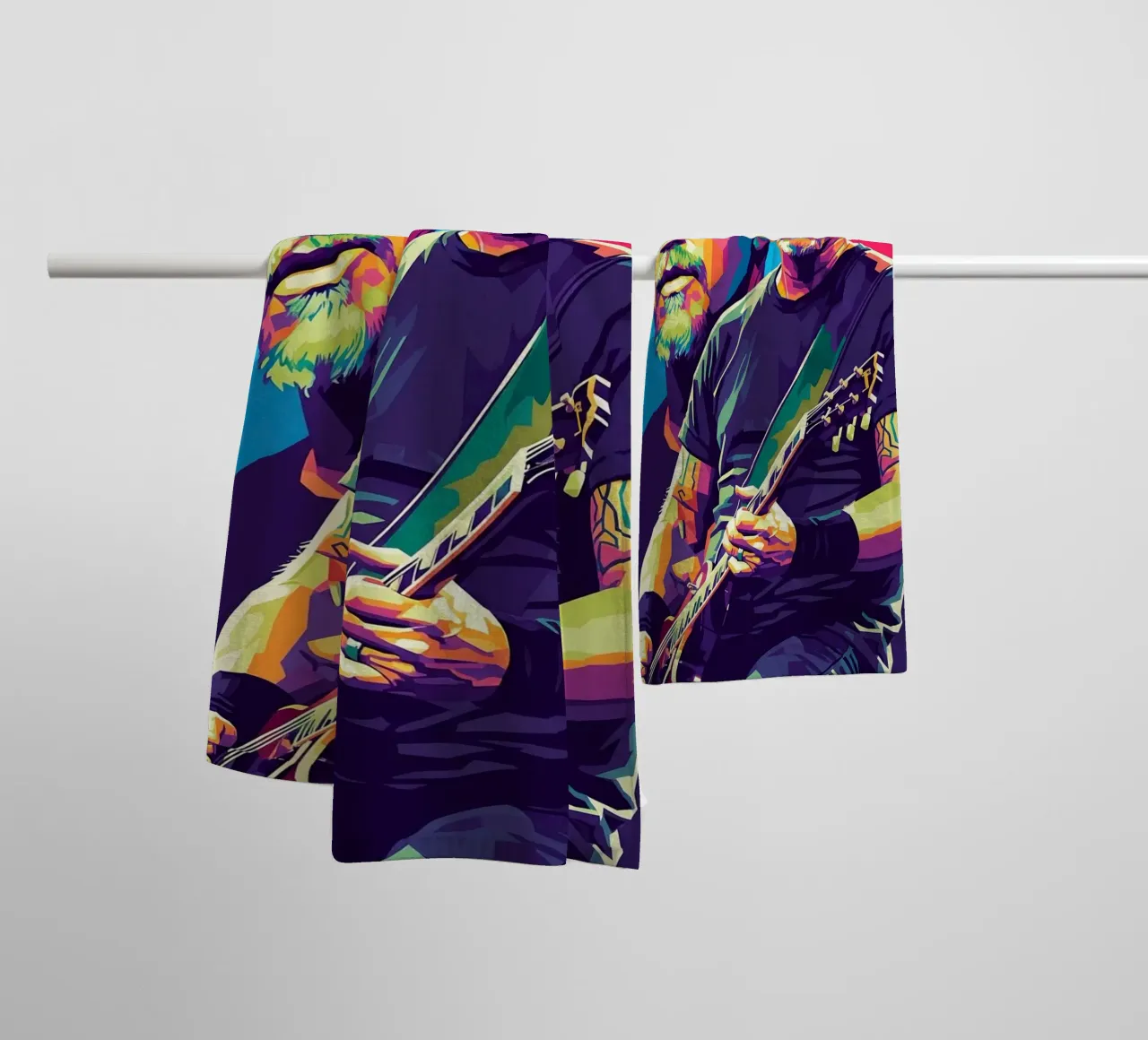 James Hetfield- WPAP art style Handtuch von Hantamrata