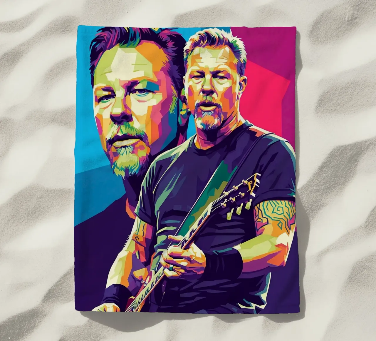 James Hetfield- WPAP art style telo mare da Hantamrata