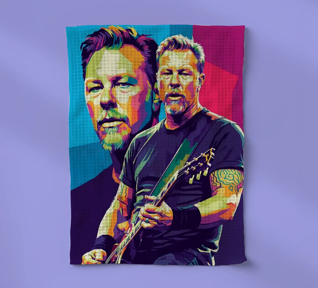 James Hetfield- WPAP art style Geschirrtuch von Hantamrata