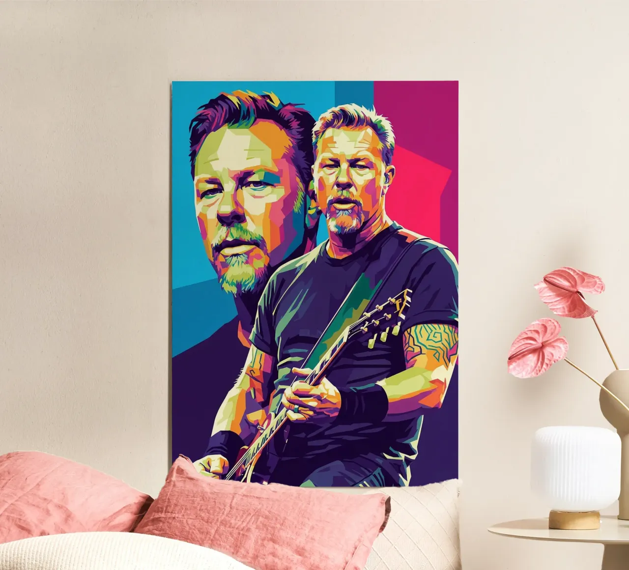 James Hetfield- WPAP art style Hahnemühle von Hantamrata