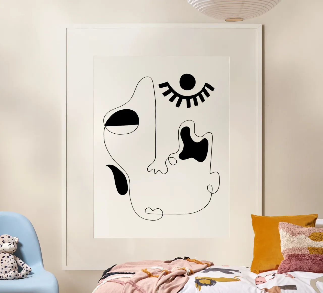 The Genius of Pain 1 poster con telaio in legno da Shatha Al Dafai
