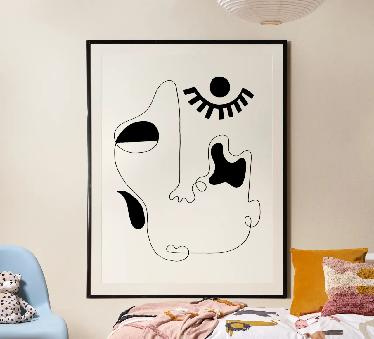 The Genius of Pain 1 poster con telaio in legno da Shatha Al Dafai