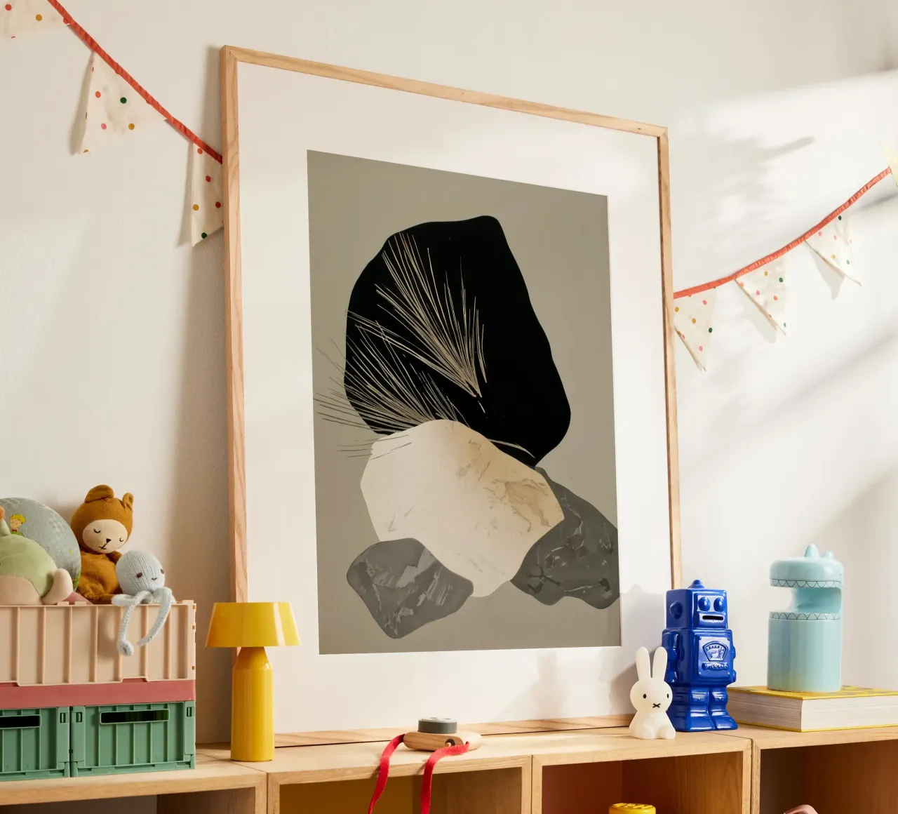 Pila d'ombra poster con telaio in alluminio da Seed & Signal