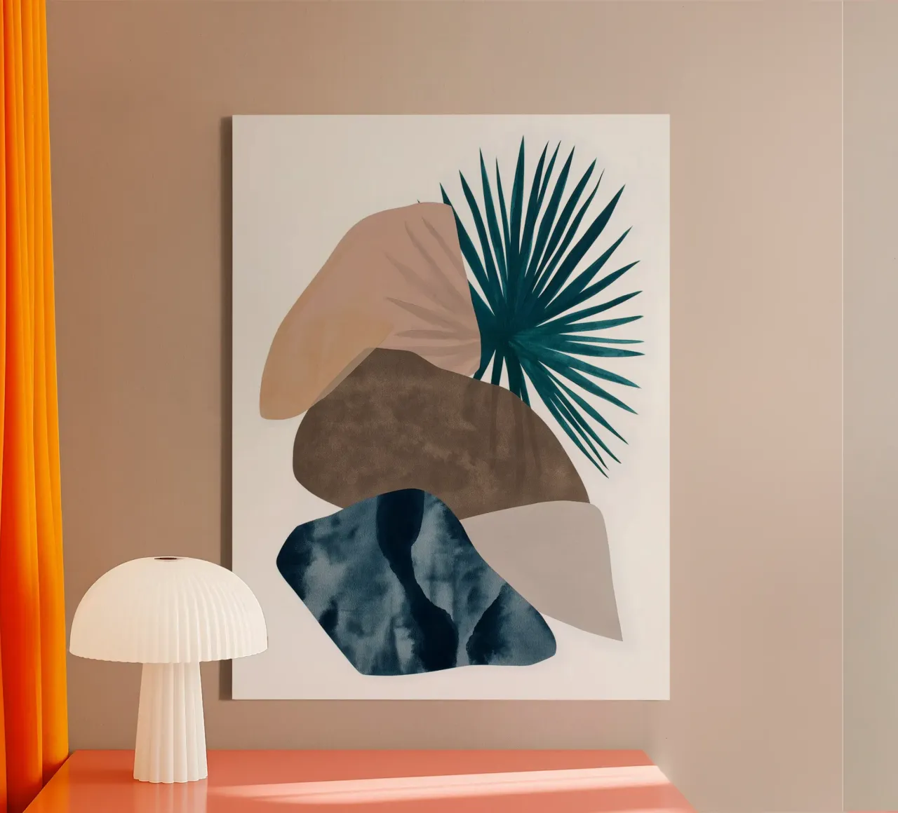 Palm Stack canvas with Floater frame by Seed & Signal