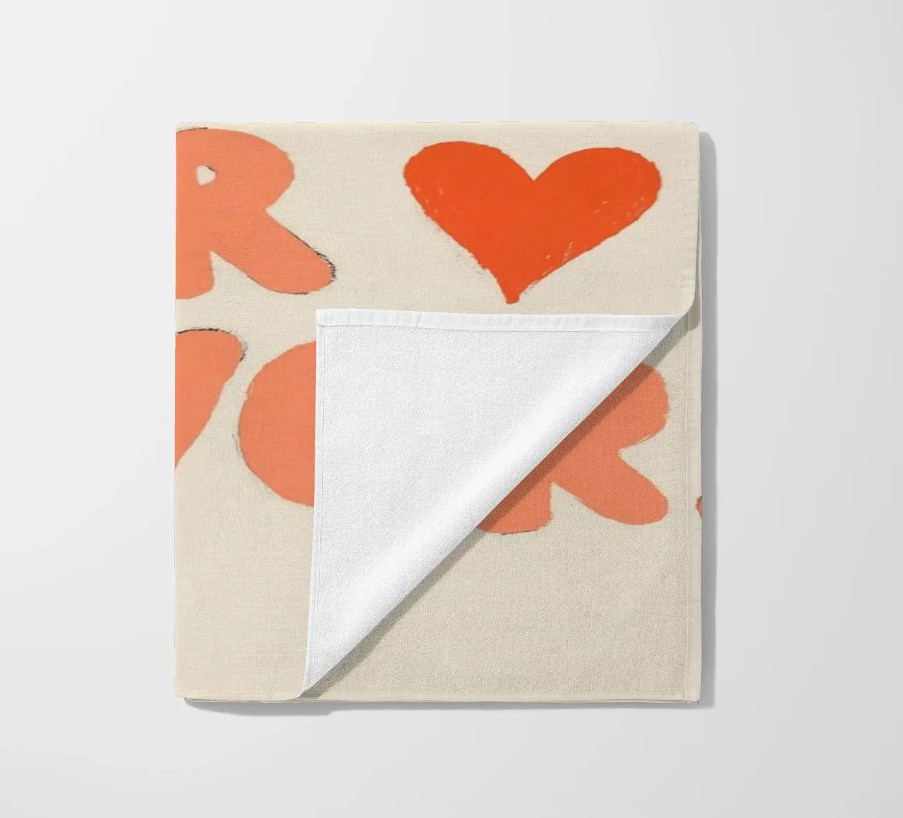 More Amore por Favor, Vibes beach towel by Carinaprint