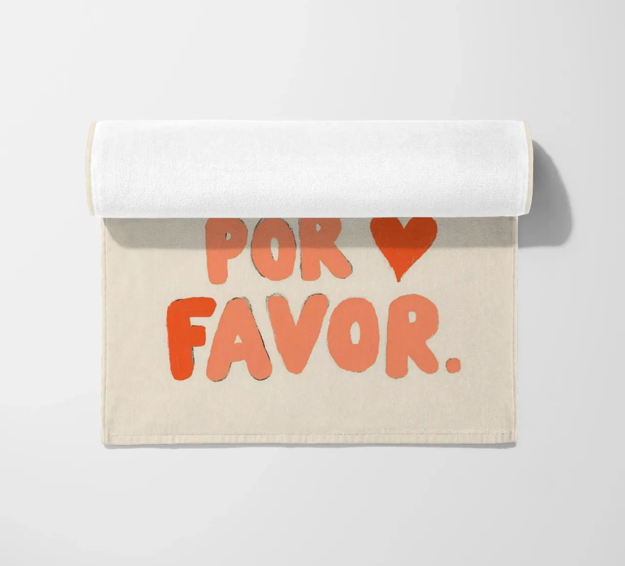 More Amore por Favor, Vibes beach towel by Carinaprint