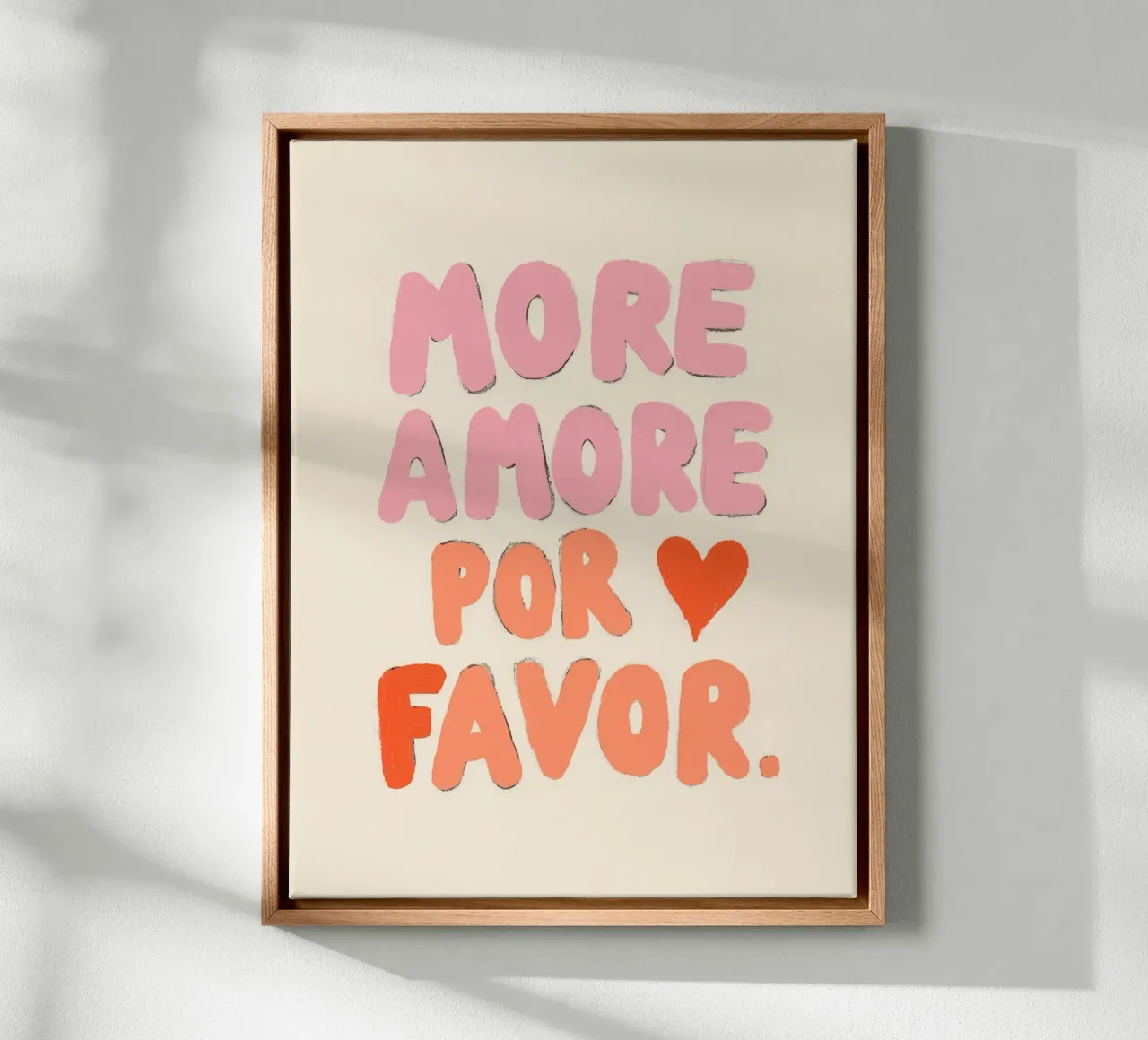 Meer Amore por Favor, Vibes canvas van Carinaprint