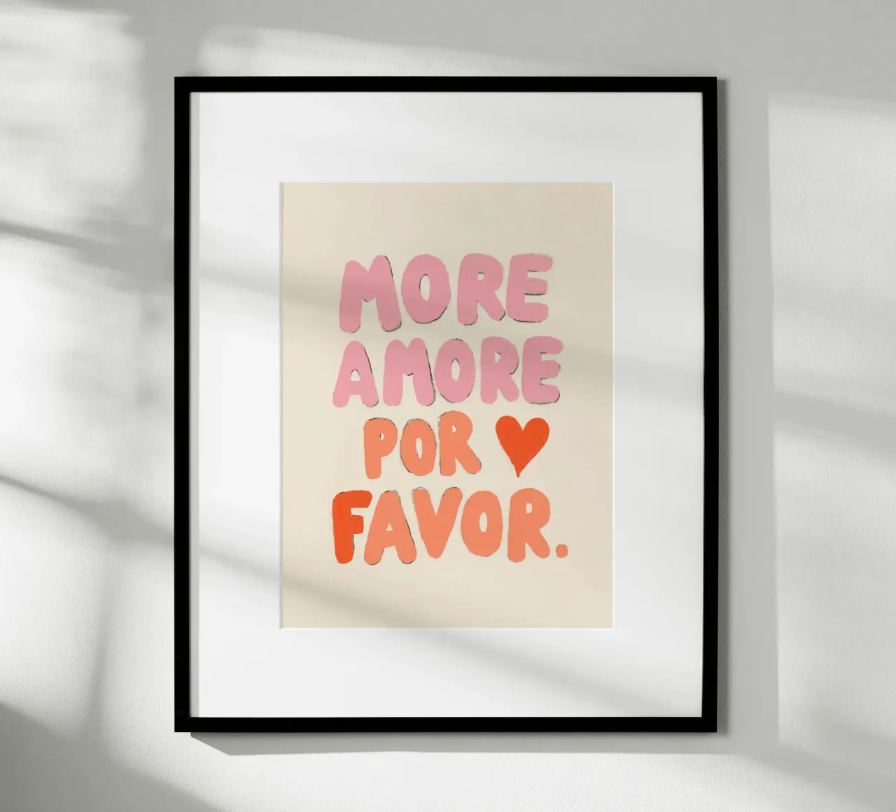 More Amore por Favor, Vibes poster by Carinaprint