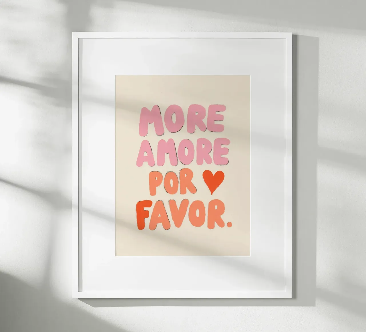 More Amore por Favor, Vibes poster by Carinaprint