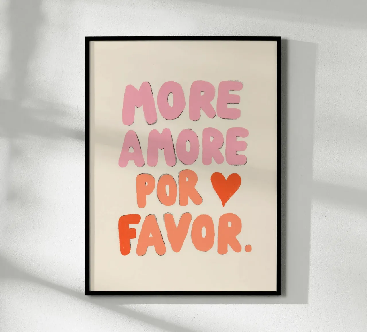 More Amore por Favor, Vibes poster by Carinaprint