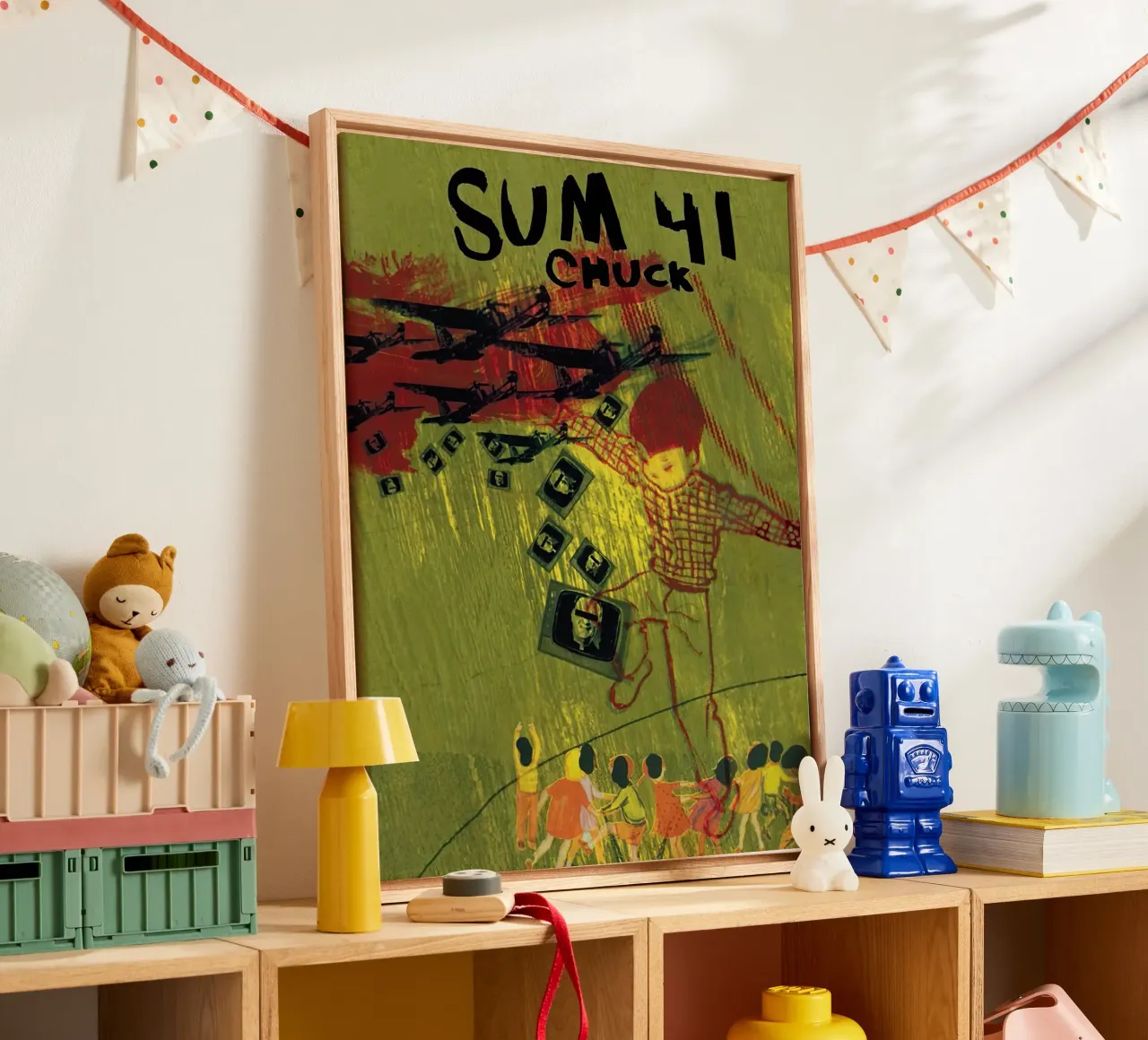 Sum 41 tela con Cornice a cassetta da Musadad Shop