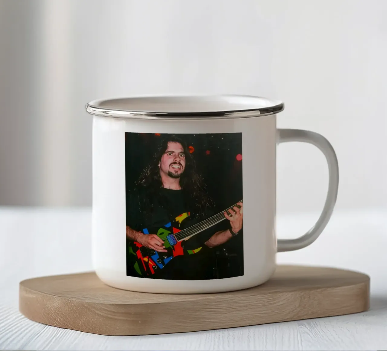 John Petrucci tazza in smalto da Musadad Shop