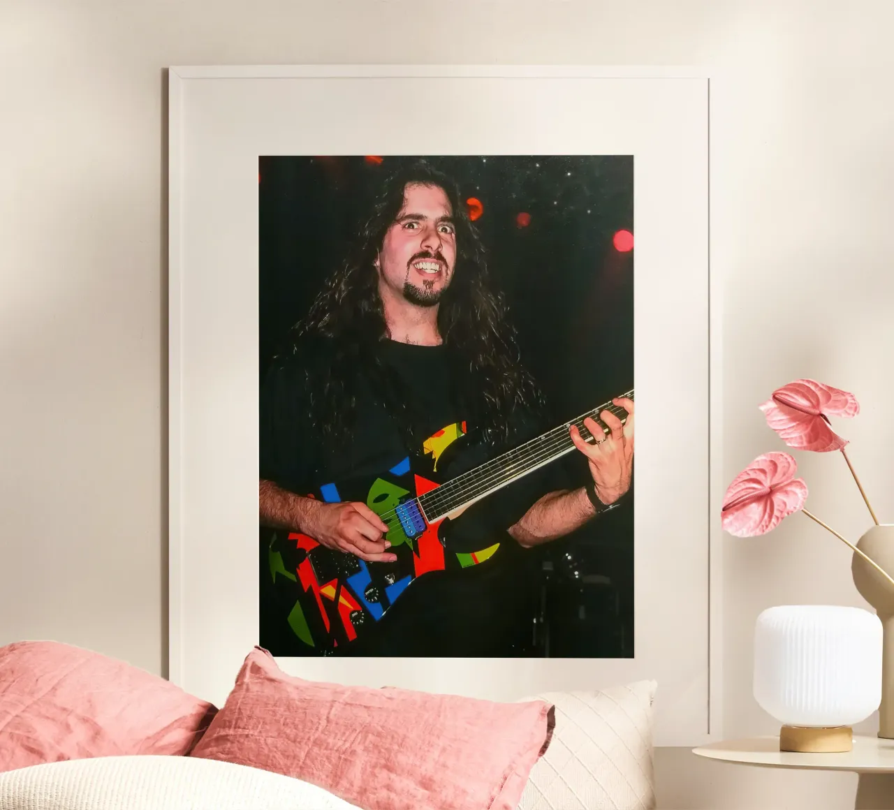 John Petrucci poster con telaio in alluminio da Musadad Shop