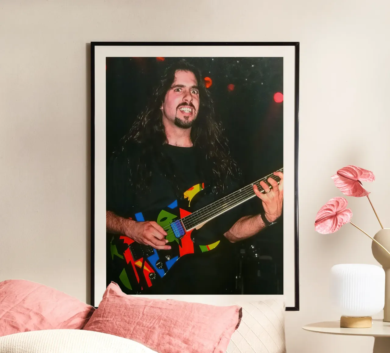 John Petrucci poster con telaio in alluminio da Musadad Shop