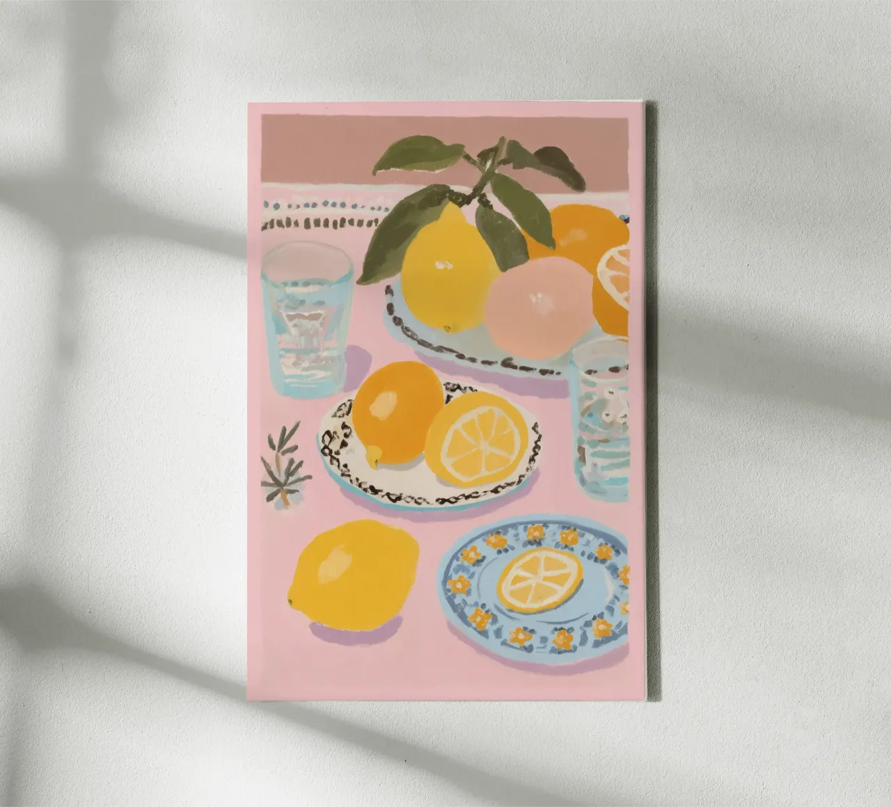 Citrus flavours on the table canvas by Carinaprint